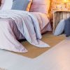 Fluffy Bedroom Rug 4' x 2.6' Anti-Skid Shaggy Area Rug Decorative Floor Carpet Mat  - Coffee