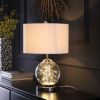 20.5" In Athena Glass Led Plasma Mid-Century Metal Table Lamp - as Pic