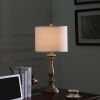 27.5" In Coastal Wood Effect Polyresin Table Lamp - as Pic