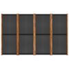 4-Panel Room Divider Black 110.2"x70.9" - Black