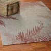 Home Decor Indoor/Outdoor Accent Rug Touch Of Palm Accent Rug - Red | Beige - 7'9" X 9'5"