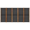 5-Panel Room Divider Black 137.8"x70.9" - Black