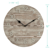 La Crosse Clock 12-inch Sunwashed Wood Brown Quartz Analog Clock, 404-3430W - La Crosse Technology