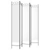 5-Panel Room Divider White 78.7"x86.6" Fabric - White