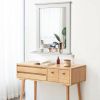 Wall-Mounted Multipurpose Vanity Mirror with Shelf - white