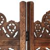 Hand carved 5-Panel Room Divider Brown 78.7"x65" Solid Mango Wood - Brown