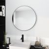 24" Large Round Black Circular Mirror - as Pic