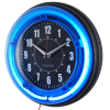 Sterling and Noble 11" Vibrant Blue Neon Analog Wall Clock - Sterling & Noble