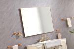 48x 36Inch LED Mirror Bathroom Vanity Mirror with Back Light;  Wall Mount Anti-Fog Memory Large Adjustable Vanity Mirror - Gold