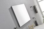 32x 24Inch LED Mirror Bathroom Vanity Mirror with Back Light;  Wall Mount Anti-Fog Memory Large Adjustable Vanity Mirror - Gunmetal