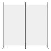 2-Panel Room Divider White 68.9"x70.9" Fabric - White