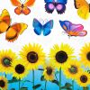 Flying Butterflies 6 - Wall Decals Stickers Appliques Home Decor - HEMU-SS-009