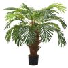 Artificial Cycas Palm with Pot 35.4" Green - Green