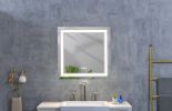 36x 36Inch LED Mirror Bathroom Vanity Mirrors with Lights, Wall Mounted Anti-Fog Memory Large Dimmable Front Light Makeup Mirror - as Pic