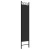 3-Panel Room Divider Black 47.2"x78.7" Fabric - Black