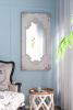 29" x 54" Distressed White Mirror with Solid Wood Frame, French Country Floor Mirror for Living Room Bedroom Entryway - as Pic