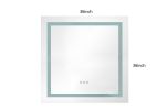 36x 36Inch LED Mirror Bathroom Vanity Mirrors with Lights, Wall Mounted Anti-Fog Memory Large Dimmable Front Light Makeup Mirror - as Pic