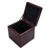 16 Inch Ottoman Pouffe Storage Box Lounge Seat Footstools - brown