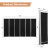 6 Feet 6-Panel Room Divider with Steel Support Base - black