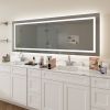 84 in. W x 32 in. H LED Large Rectangular Frameless Anti-Fog Bathroom Mirror Front & Backlit - as Pic