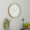 CosmoLiving by Cosmopolitan 20" Gold Glass Wall Clock with Gold Accents - CosmoLiving by Cosmopolitan