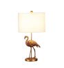 26" Matte Gold Flamingo Resin Table Lamp - as Pic