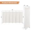 6 Feet 6-Panel Room Divider with Steel Support Base - white