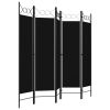 5-Panel Room Divider Black 78.7"x70.9" - Black