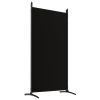 5-Panel Room Divider Black 170.5"x70.9" Fabric - Black