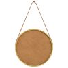 Wall Mirror with Strap 15.7" Gold - Gold