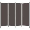 4-Panel Room Divider Anthracite 78.7"x70.9" - Anthracite