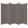 6-Panel Room Divider Anthracite 118.1"x86.6" Fabric - Anthracite