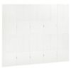 5-Panel Room Divider White 78.7"x70.9" Steel - White