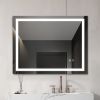 28'*36' LED Lighted Bathroom Wall Mounted Mirror with High Lumen+Anti-Fog Separately Control+Dimmer Function - as Pic