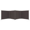 4-Panel Room Divider Brown 274.8"x70.9" Fabric - Brown