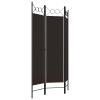 3-Panel Room Divider Brown 47.2"x70.9" - Brown