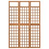 3-Panel Room Divider/Trellis Solid Fir Wood 47.6"x71.1" - Brown