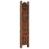 Hand carved 3-Panel Room Divider Brown 47.2"x65" Solid Mango Wood - Brown