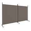 2-Panel Room Divider Anthracite 137"x70.9" Fabric - Anthracite