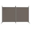 2-Panel Room Divider Anthracite 137"x70.9" Fabric - Anthracite