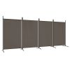 4-Panel Room Divider Anthracite 136.2"x70.9" Fabric - Anthracite