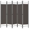 5-Panel Room Divider Anthracite 78.7"x70.9" - Anthracite