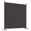 4-Panel Room Divider Brown 274.8"x70.9" Fabric - Brown