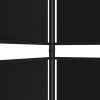 6-Panel Room Divider Black 118.1"x86.6" Fabric - Black