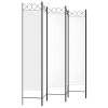 6-Panel Room Divider White 94.5"x78.7" Fabric - White