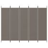 5-Panel Room Divider Anthracite 98.4"x78.7" Fabric - Anthracite