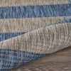 Home Decor Indoor/Outdoor Accent Rug Natural Stylish Classic Pattern Design - Grey & Blue - 1'10" X 3'0"