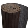 Room Divider Bamboo Dark Brown 98.4"x65" - Brown