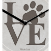 Westclox Gray Love Paws 10" Analog QA Wall Clock - Cute and Stylish Timekeeping for Animal Lovers. - Westclox