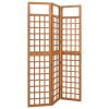 3-Panel Room Divider/Trellis Solid Fir Wood 47.6"x71.1" - Brown